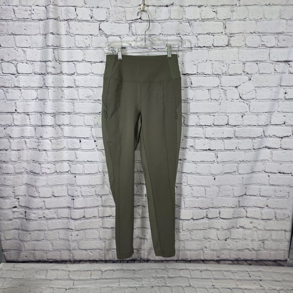 Avalanche Women's Olive Green Small High Rise Performance Leggings